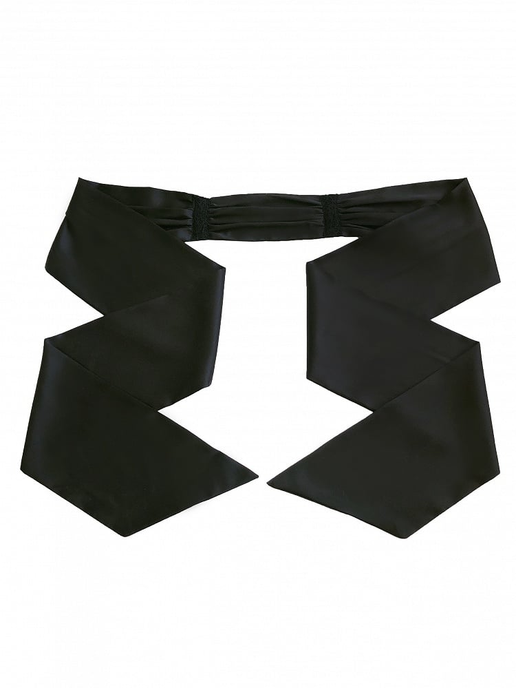 Schwarzer Taillengürtel aus Satin