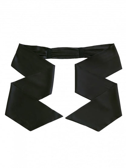 ブラックサテンウエストベルト