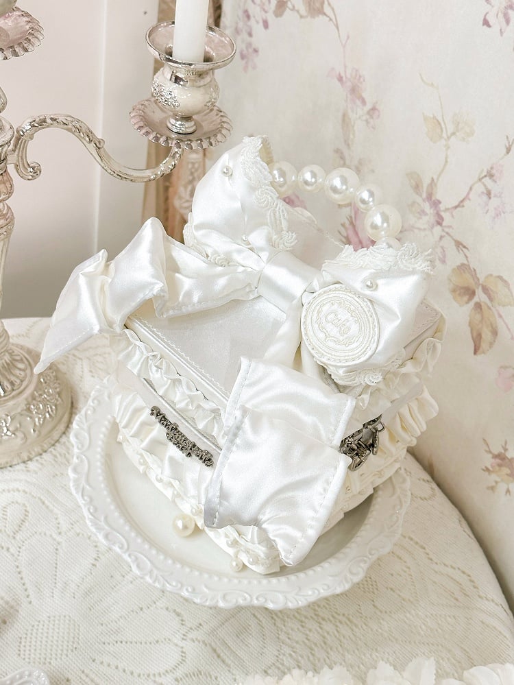 Hand Bead Crossbody Cremeweiß / Taschendetails