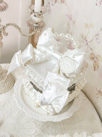 Hand Bead Crossbody Cremeweiß / Taschendetails