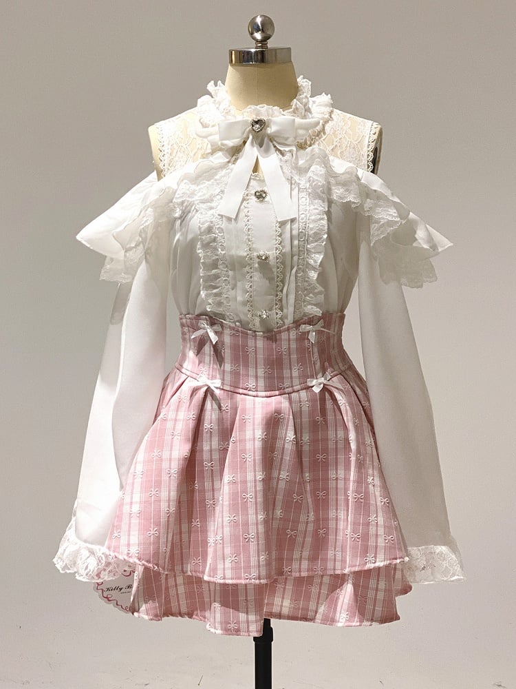 High-Waist Edgy in Skirt: 3 Sweet Jirai Tiered Plaid Kei Colors