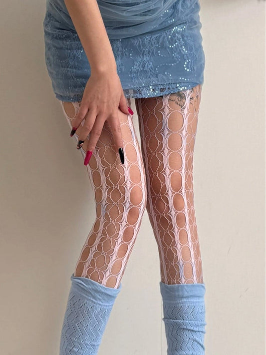Cut-out (2 Tights Geometric Colors: Yellow
