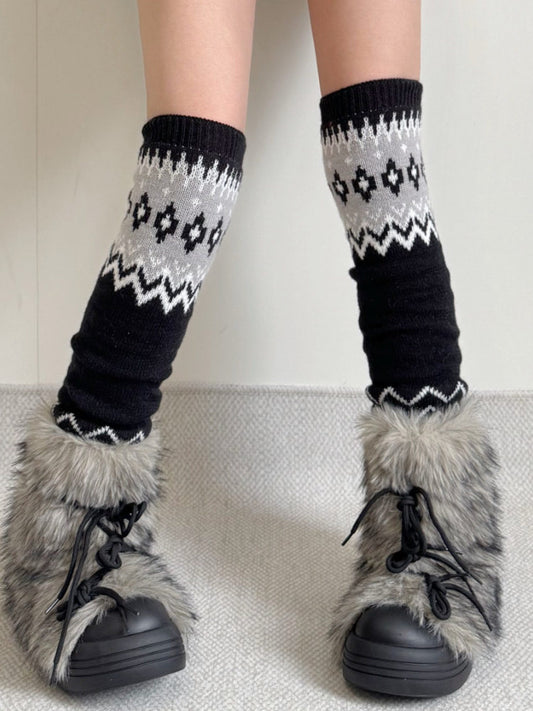 Colors: Knit (2 Fair Warmers Pattern Black Leg Isle
