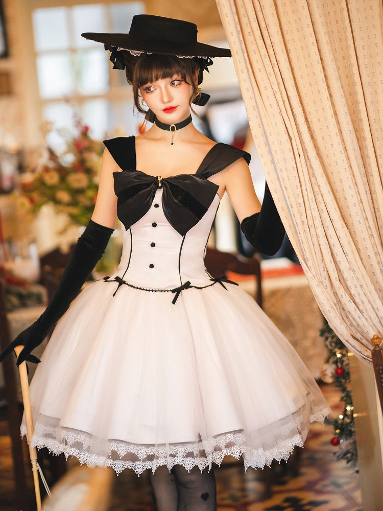 Pink Boned Waist Balletcore Lolita Birthday Dress Homecoming Dress