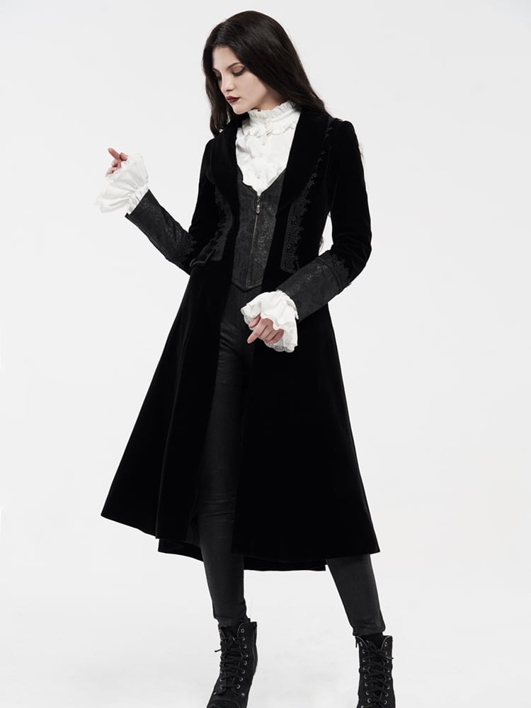 Vampire Noble Gothic Coat Black