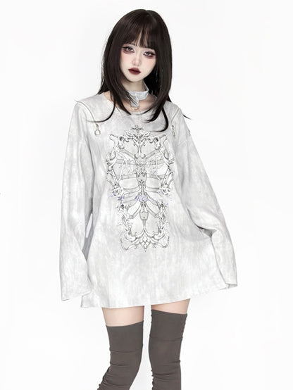 And Halter Rib Top Print Tie-dye Distressed Coffin Zip-shoulder Chain White Convertible With