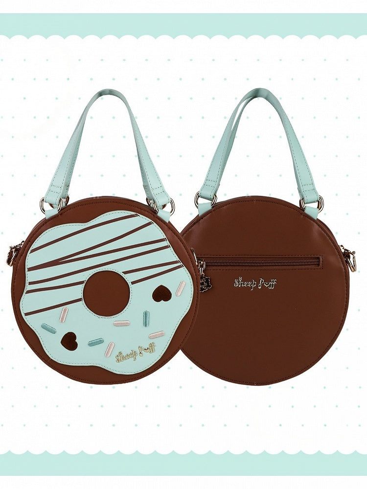 Mint and Chocolate Sweet Donut-Shaped Purse - Sheep Puff Bag