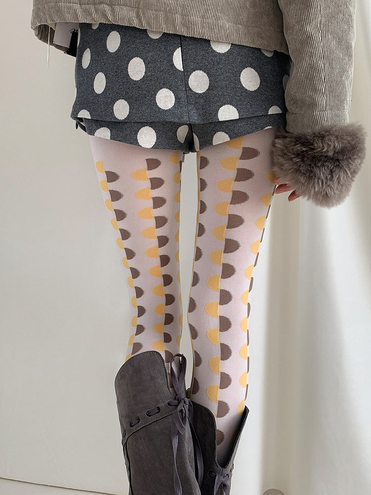 Polka-dot Two-Tone Colors) Tights (4