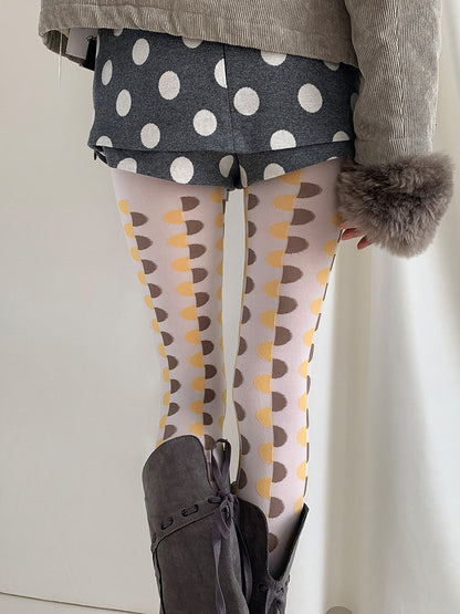 Polka-dot Two-Tone Colors) Tights (4