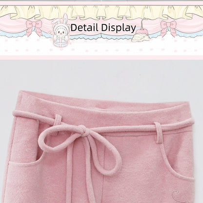 Flared Pants Pink Kawaii Autumn Daily - serendipity