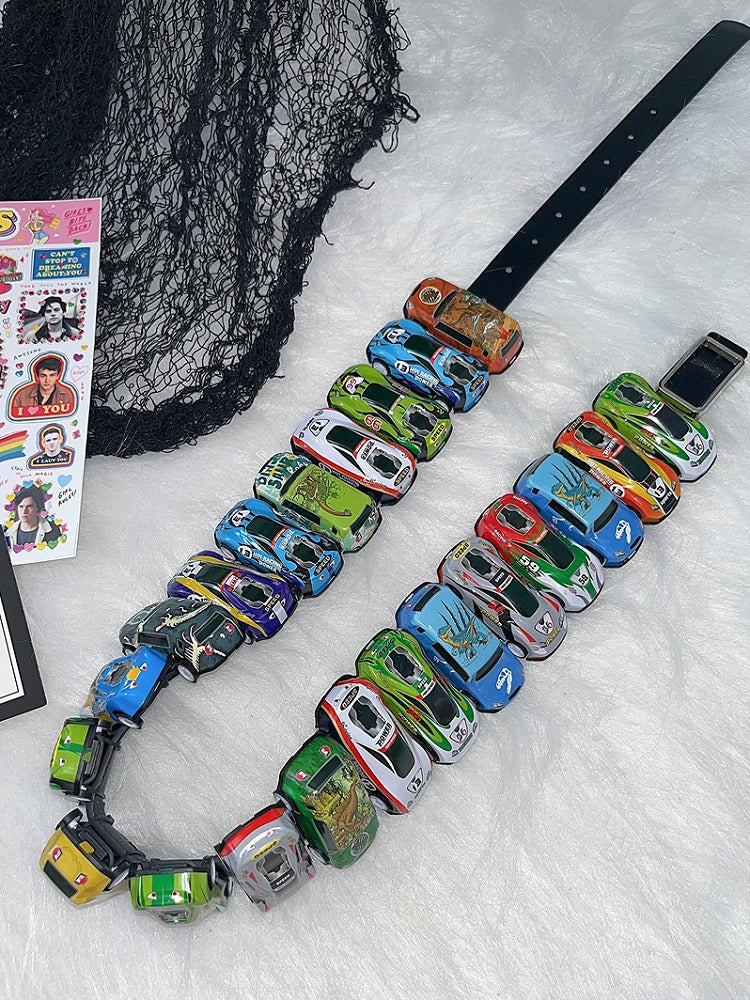 Racer Car PU Decorated Y2K Belt