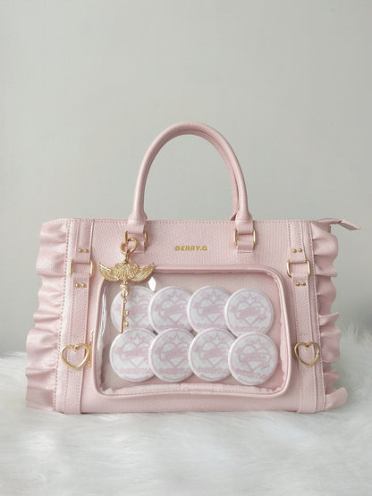 Pink – Large Ita Tote Capacity Iridescent Magical Girl