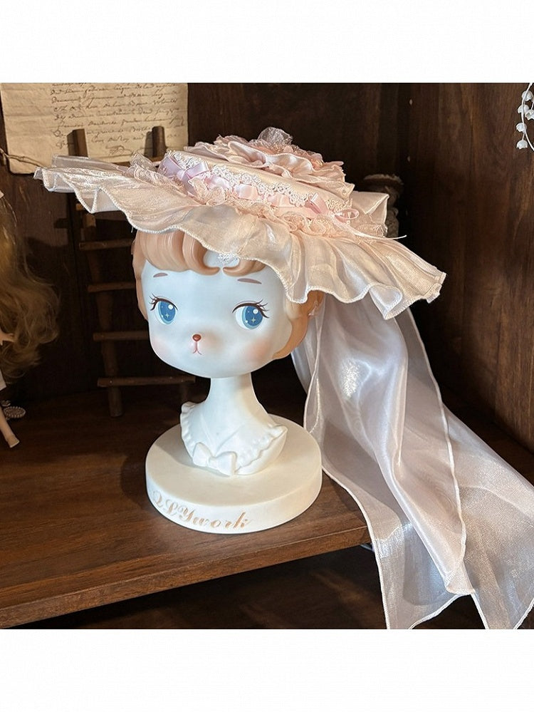 Lolita Flat Hat in Black or Pink - Sweet Dream