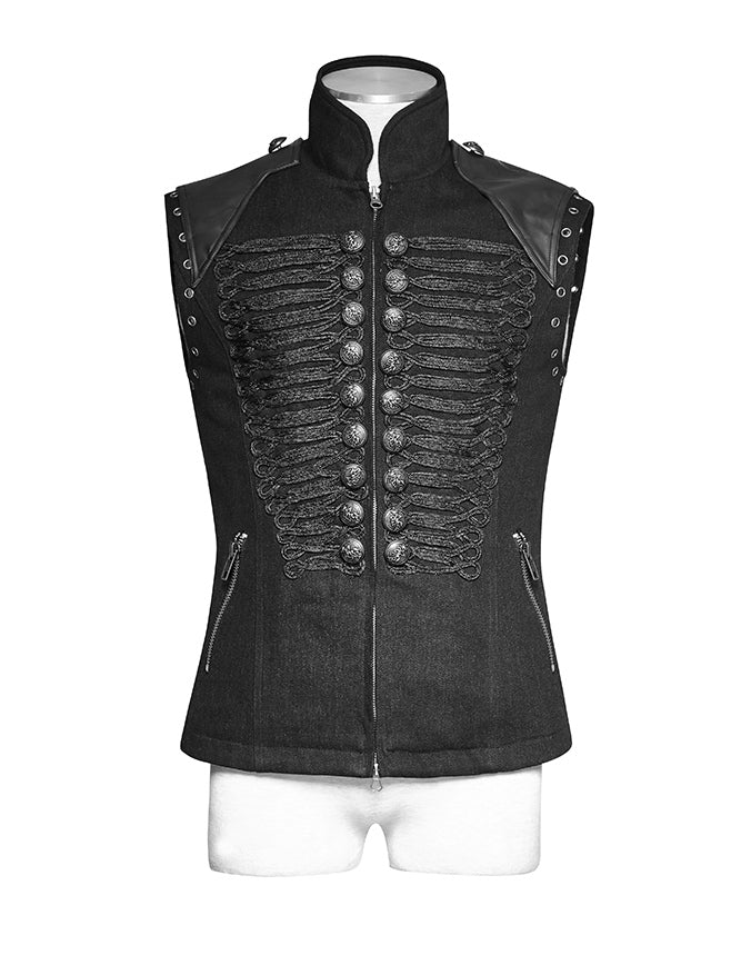 Tie Black Steampunk Shirt Men's