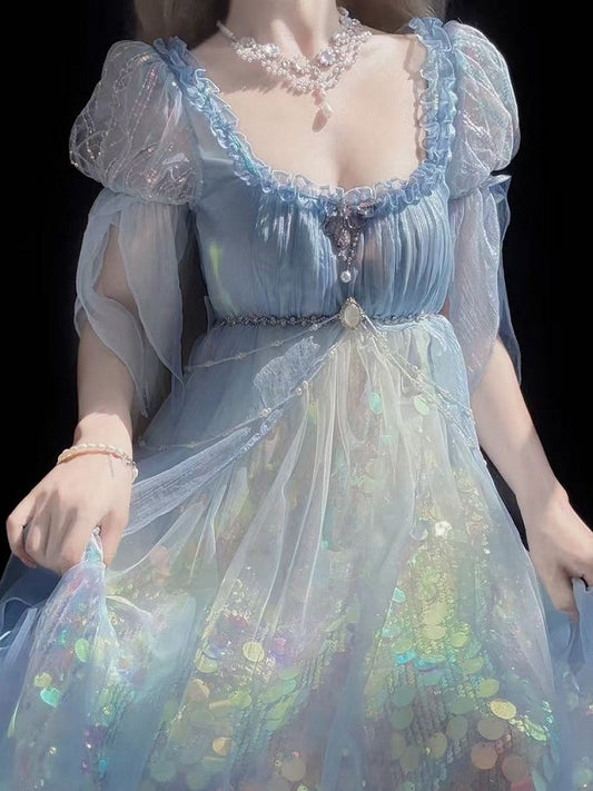 Chain Beaded Elegant White Waist