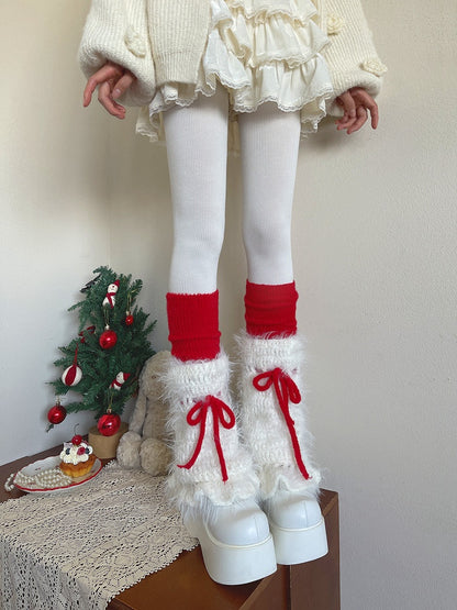 Warmers Soft Knit Red Leg