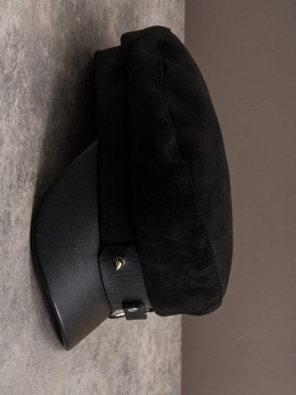 Details Heart Studs Hat Beret Gothic Ring Black