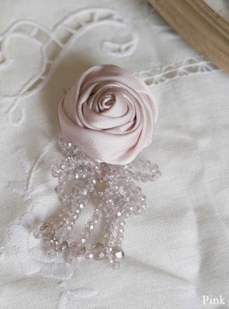 Chains Brooch Flower Color 6 Small with Bead – Options