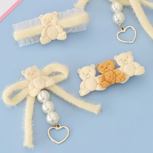 Hairclip 4 Bowknot Cute Bear Lolita Decoration Options