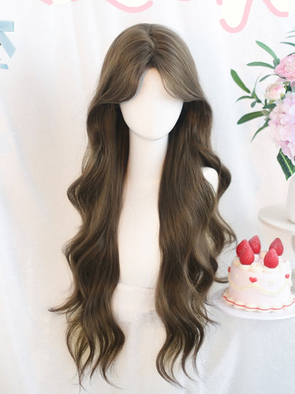 Long 65-70cm Brown Wavy Wig