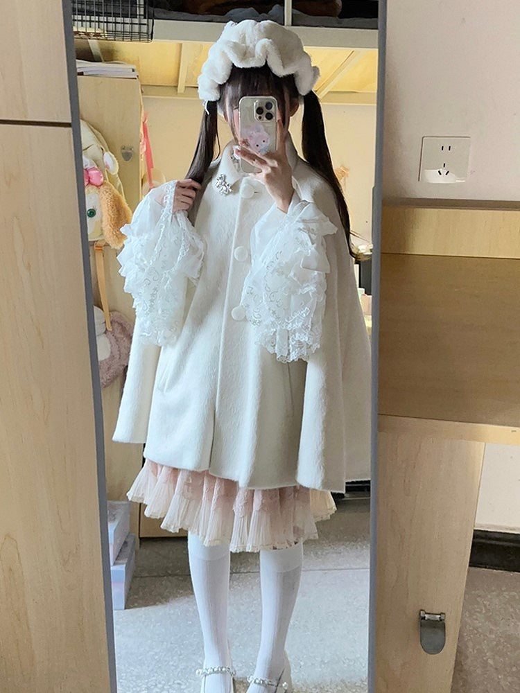 Beige Detail Lolita Cape Bow with