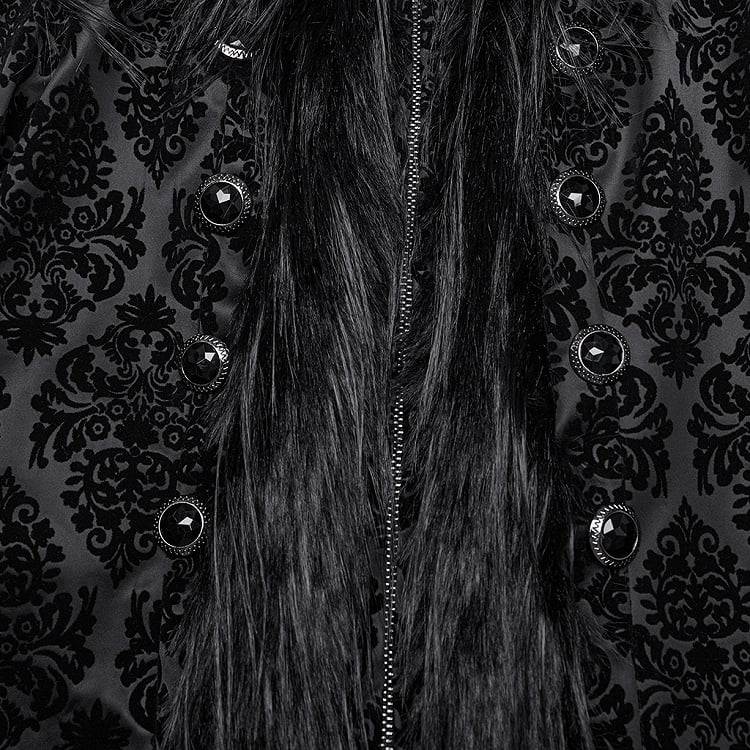 Black Gothic Gorgeous Jacquard Coat