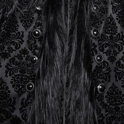 Jacquard Gorgeous Goth Coat Black