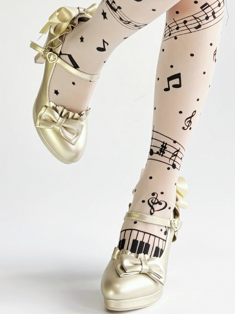 - PU-Schleife oben hoch bei Hime Golden Heels Lolita