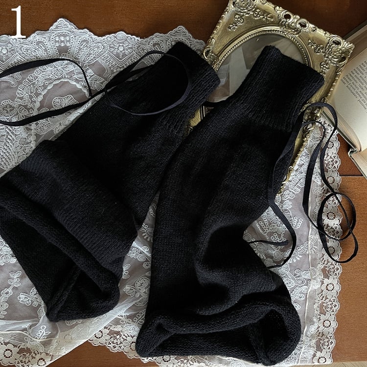 Warmers/Lace Leg Chain Hollowed-out Overknee Black Stockings/Leg