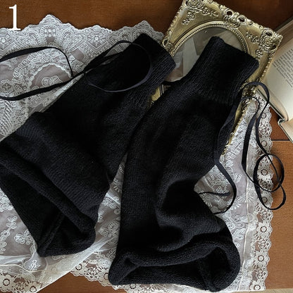 Warmers/Lace Leg Chain Hollowed-out Overknee Black Stockings/Leg