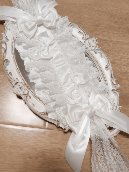 Bowknot Lolita White Gorgeous Lace Shiro Hairband