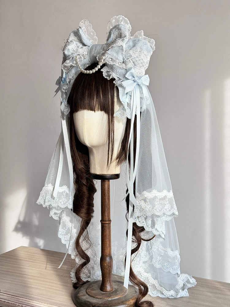 No Lace Bow KC(Pink/Blue/Mint Veil) - Sweet Lolita