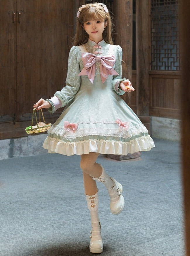 Mädchenkleid Schleife Chinesisch Süß