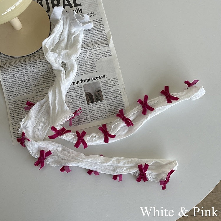 with Tights Cut-out Options Color 21 Design Bowknot Floral Pattern