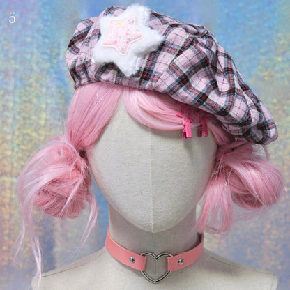 Plaid 13 Hat Pattern Options Beret