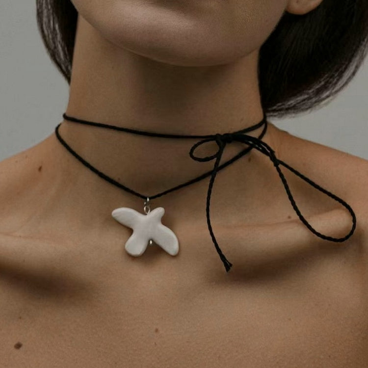 Dove Black/White Y2K Ring/Necklace