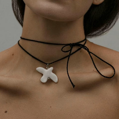 Dove Black/White Y2K Ring/Necklace