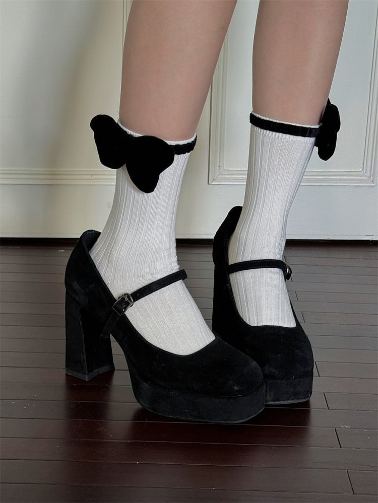 Color 3 Bowknot Detail Options Ankle Socks