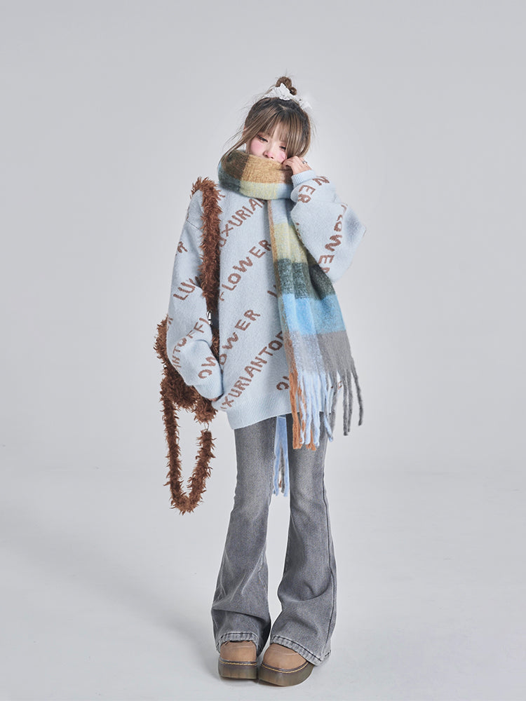 Washed Gray Jeans Low-Rise Flared with Finish Fly Button