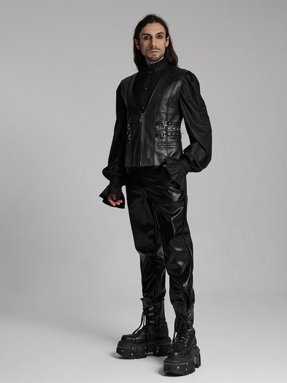 Black Men's Vest Gothic Medieval