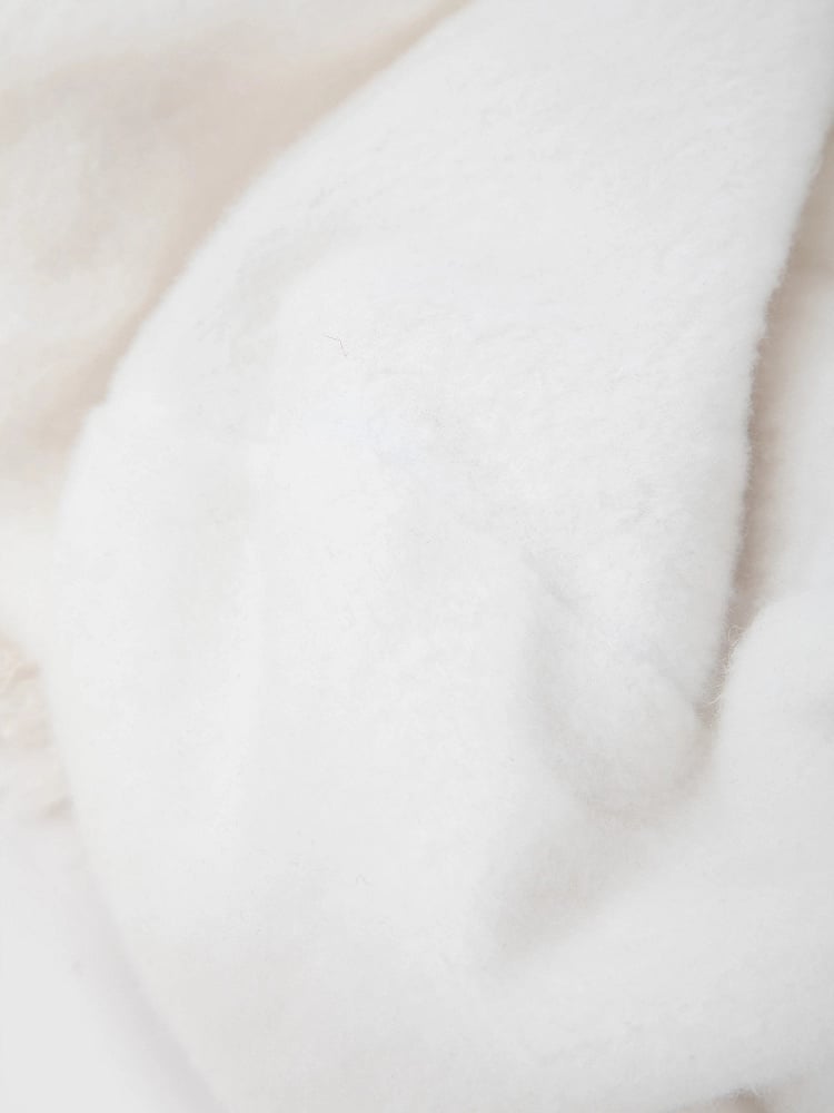 Lamb Hooded Fluffy Hat White Ear