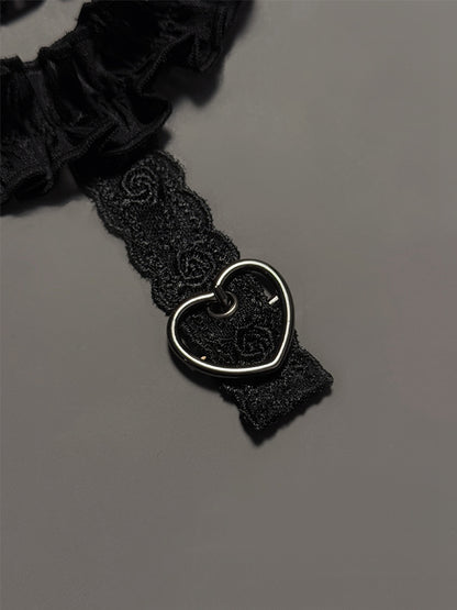 Garter Red White / Black