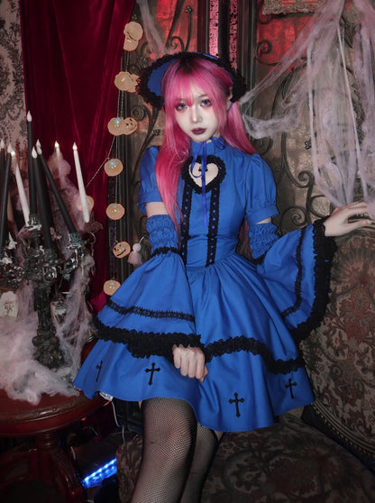 Subkultur Lolita Kleid Y2K Cross