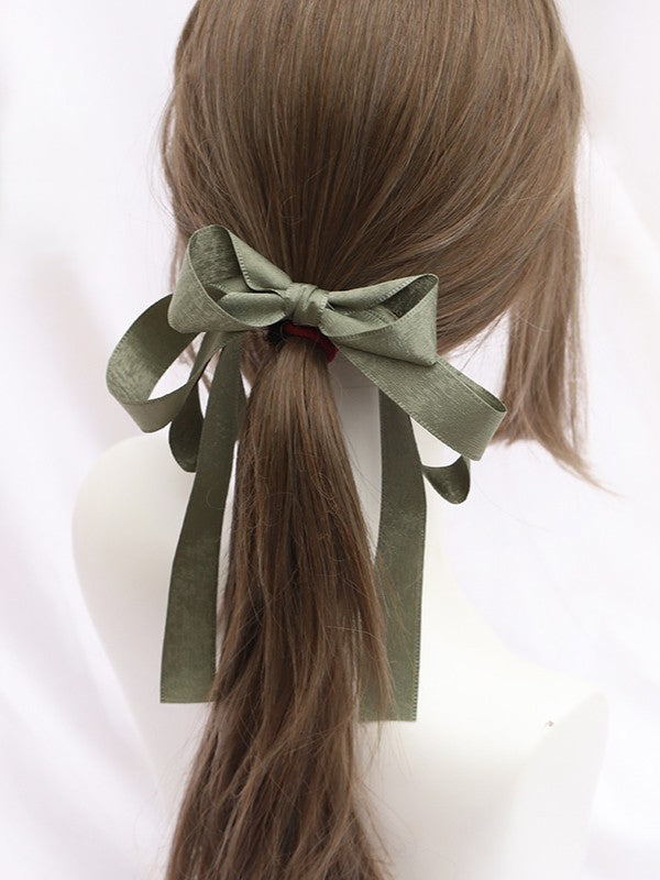 Satin Color Large Tie 11 Hair Lolita Bowknot Options