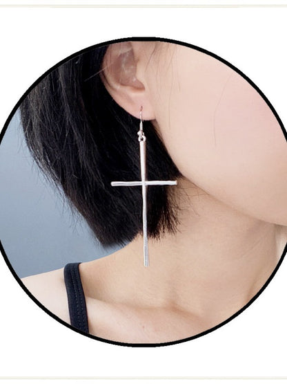 2-Color Gothic Style Cross Earrings - Mr. Cat