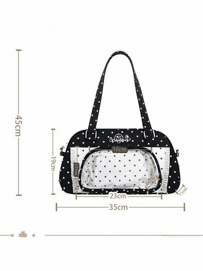 Red Strawberry Print Polka Dot Ita Crossbody Bag