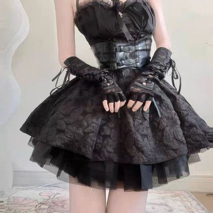 Gothic Lo Halter Dress - Sexy Dark Elegant Party Dress (S-L)