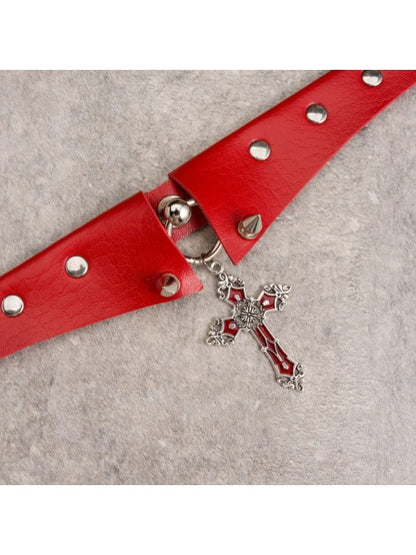 5-Color Cross Pendant Choker - Strange Sugar