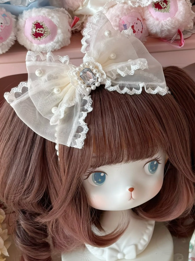 6 verzierte KC Bowknot Optionen Perlen Strass