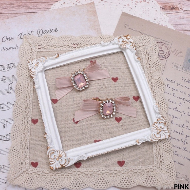 Kei Rhinestone Options 8 Hairclip Jirai Bowknot Color